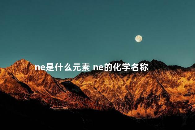 ne是什么元素 ne的化学名称